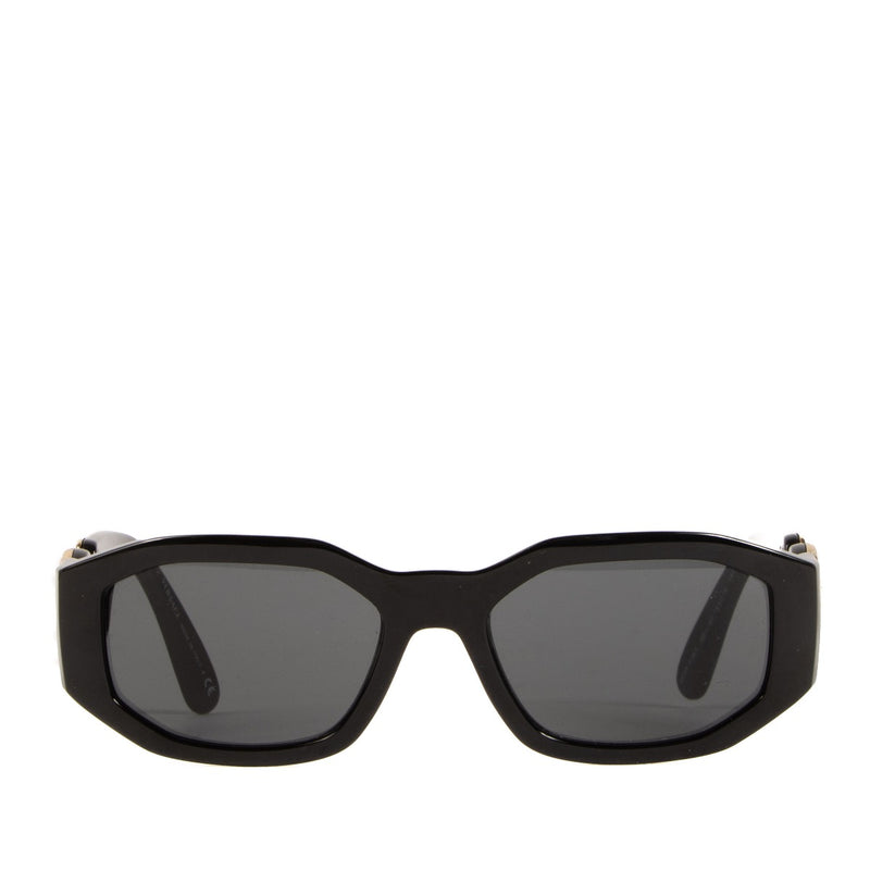 Shop safe online at Labellov these 100% authentic second hand Versace Black Acetate Medusa Biggie Sunglasses