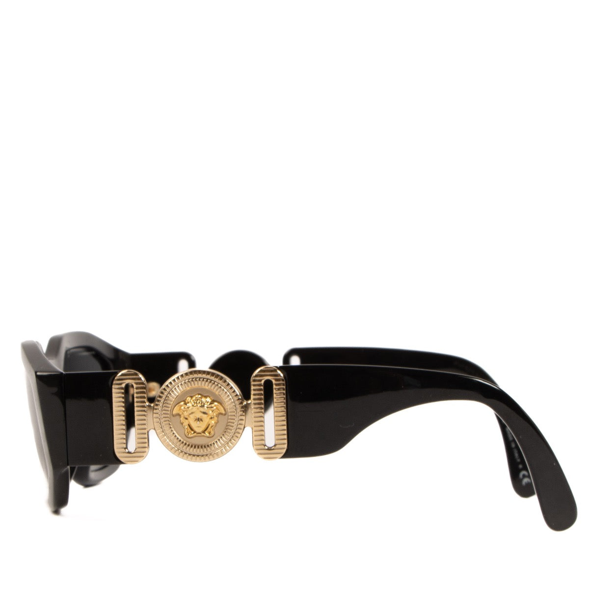 Shop safe online at Labellov these 100% authentic second hand Versace Black Acetate Medusa Biggie Sunglasses