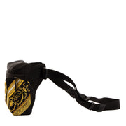 Shop safe online at Labellov in Antwerp, Brussels and Knokke this 100% authentic second hand Versace Black and Yellow Barocco Nylon Belt Bag