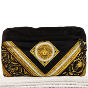 Shop safe online at Labellov in Antwerp, Brussels and Knokke this 100% authentic second hand Versace Black and Yellow Barocco Nylon Belt Bag