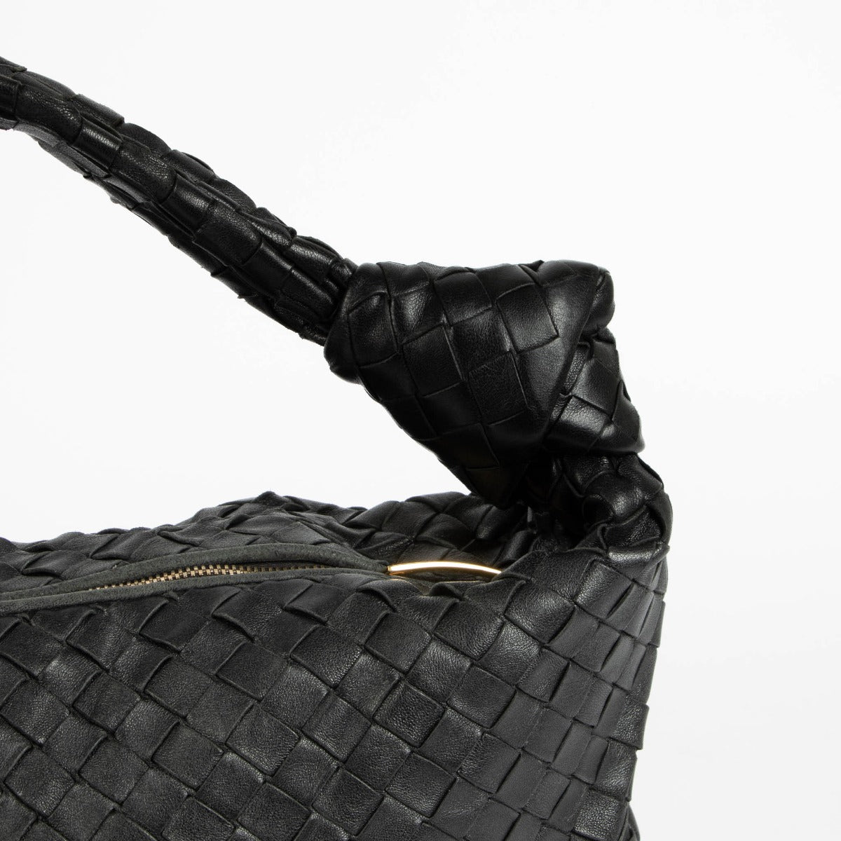 Authentic pre-loved Bottega Veneta Black Classic Jodie Shoulder Bag on Labellov.com