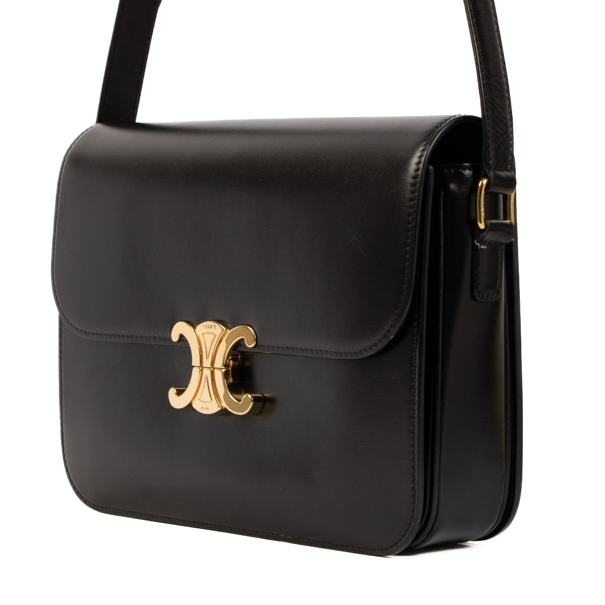 Celine Black Large Triomphe Box Bag