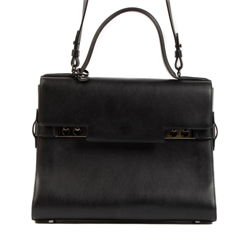 Delvaux Black Leather Tempête GM Bag