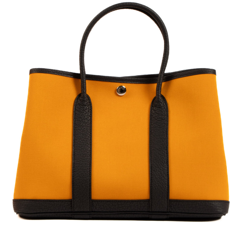 Hermès Garden Party 30 Jaune Bloutremer/Bleu Indigo