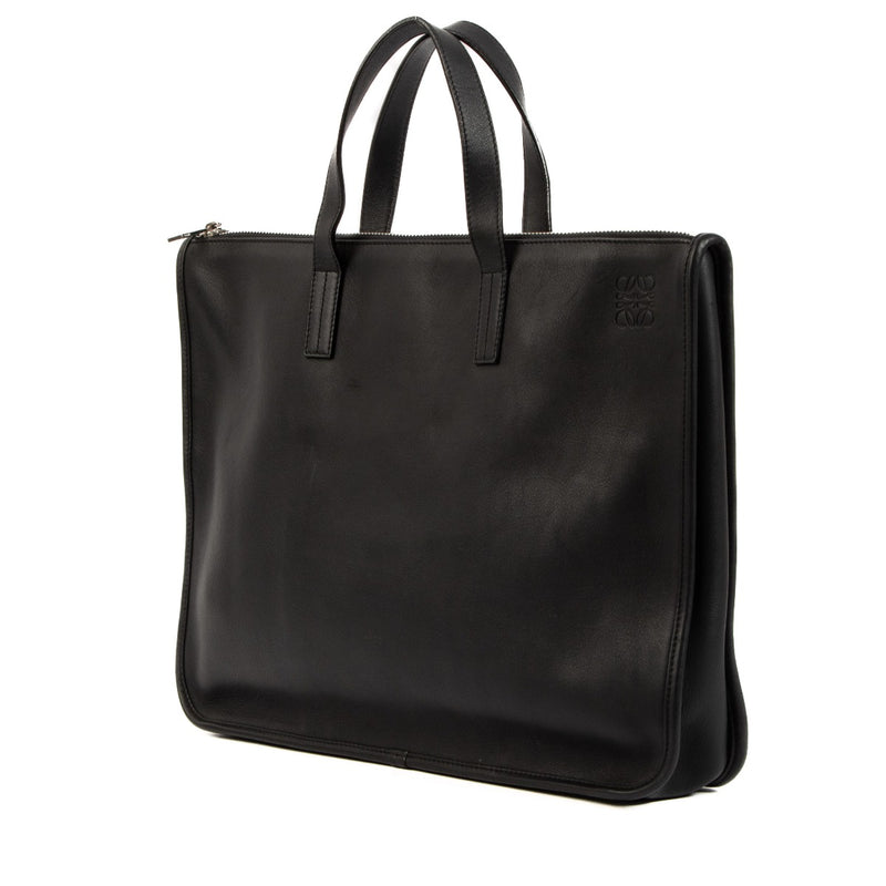 Loewe Black Leather Document Tote Briefcase