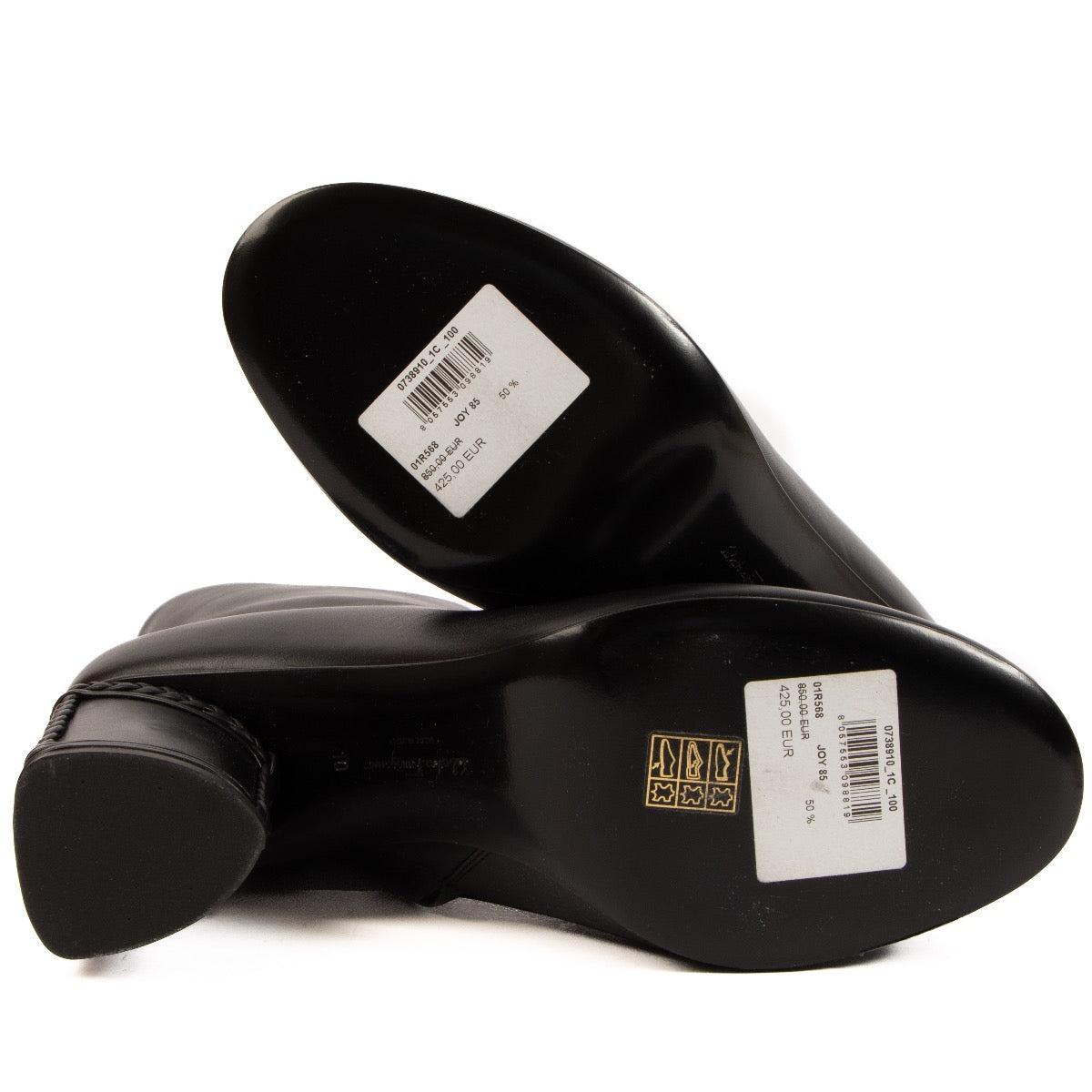 Shop 100% authentic second-hand Salvatore Ferragamo Joy 85 Leather Ankle Boots on Labellov.com