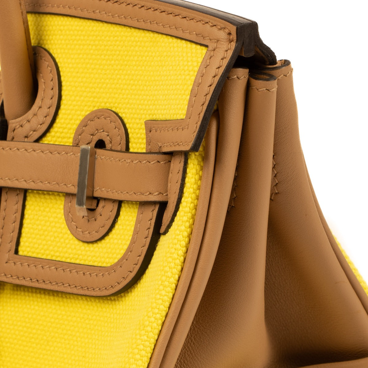 Hermès Birkin Cargo 25 Jaune Citron/Chai Toile Goeland/Swift PHW