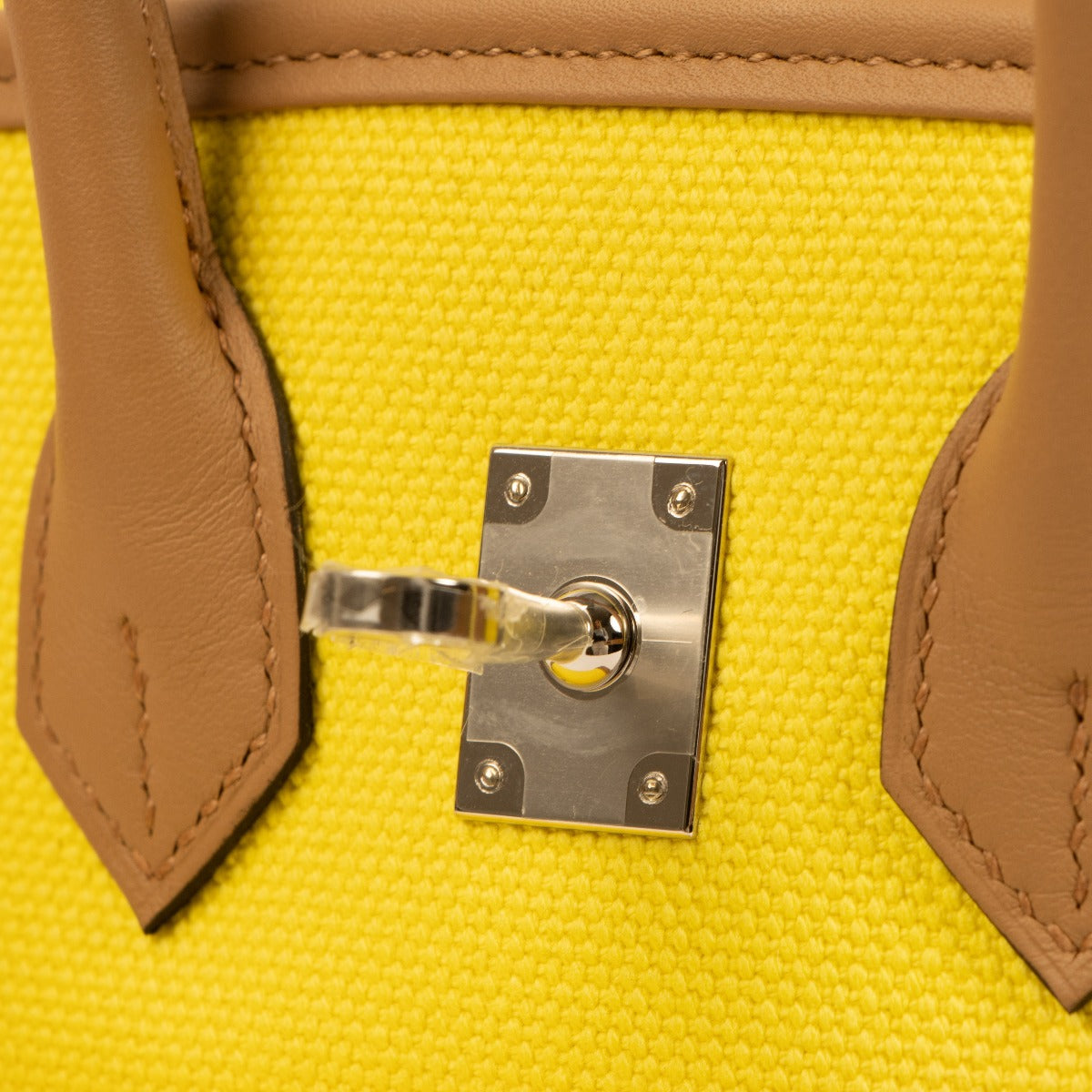 Hermès Birkin Cargo 25 Jaune Citron/Chai Toile Goeland/Swift PHW