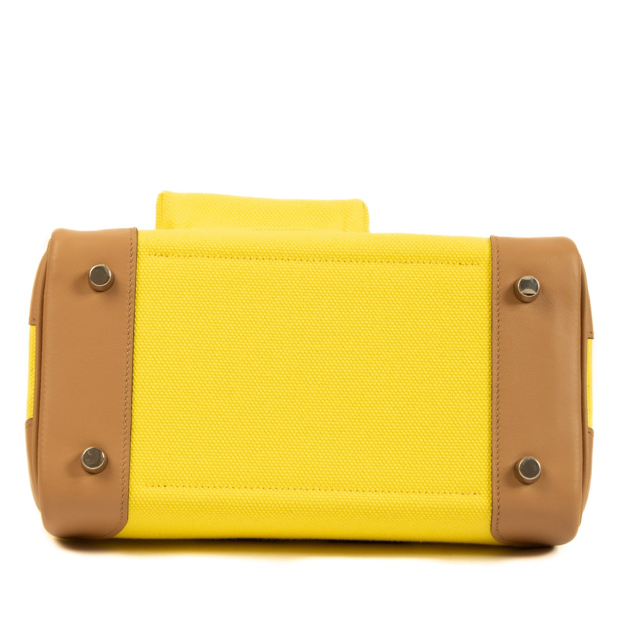 Hermès Birkin Cargo 25 Jaune Citron/Chai Toile Goeland/Swift PHW