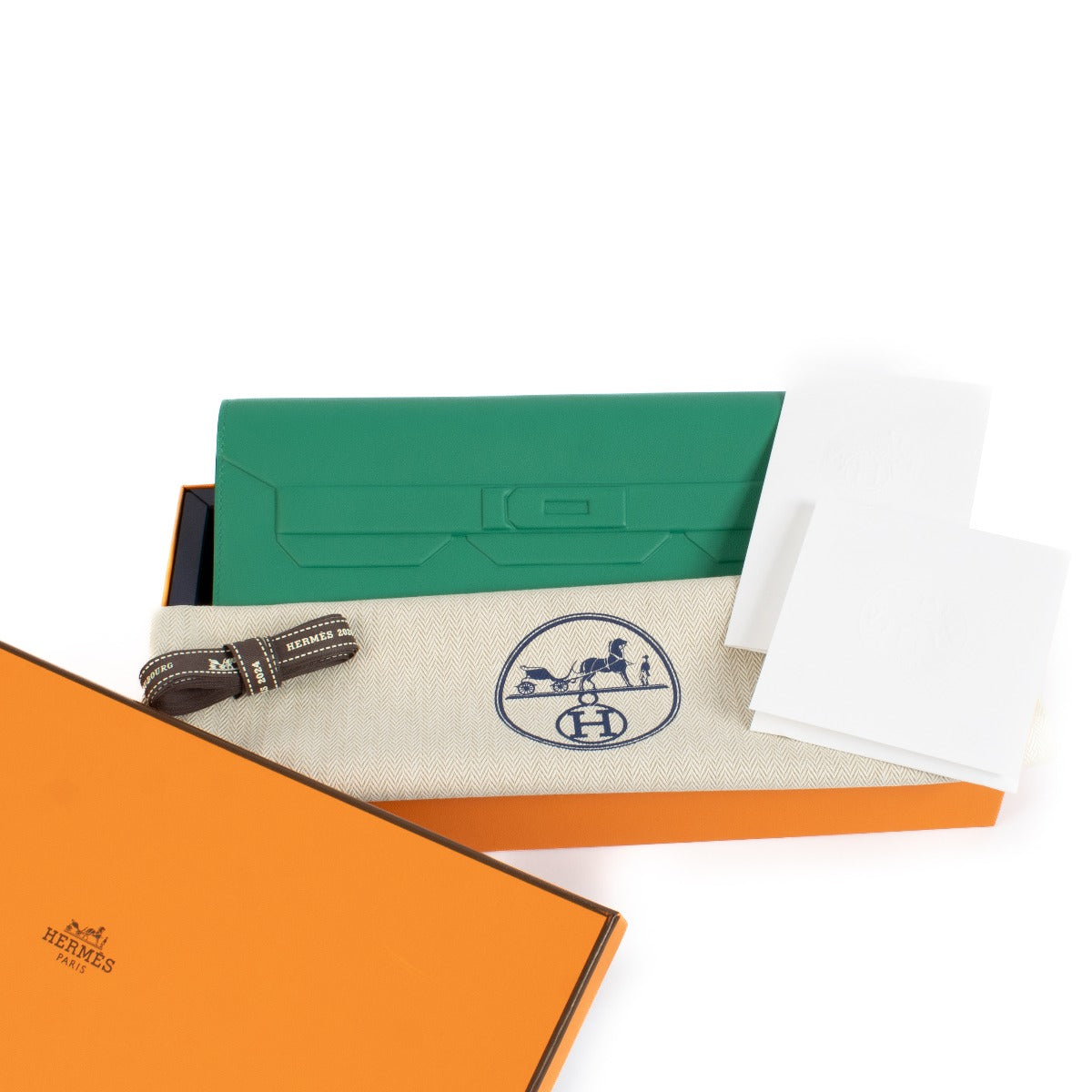 Hermès Birkin Shadow Pochette Vert Vertigo Swift