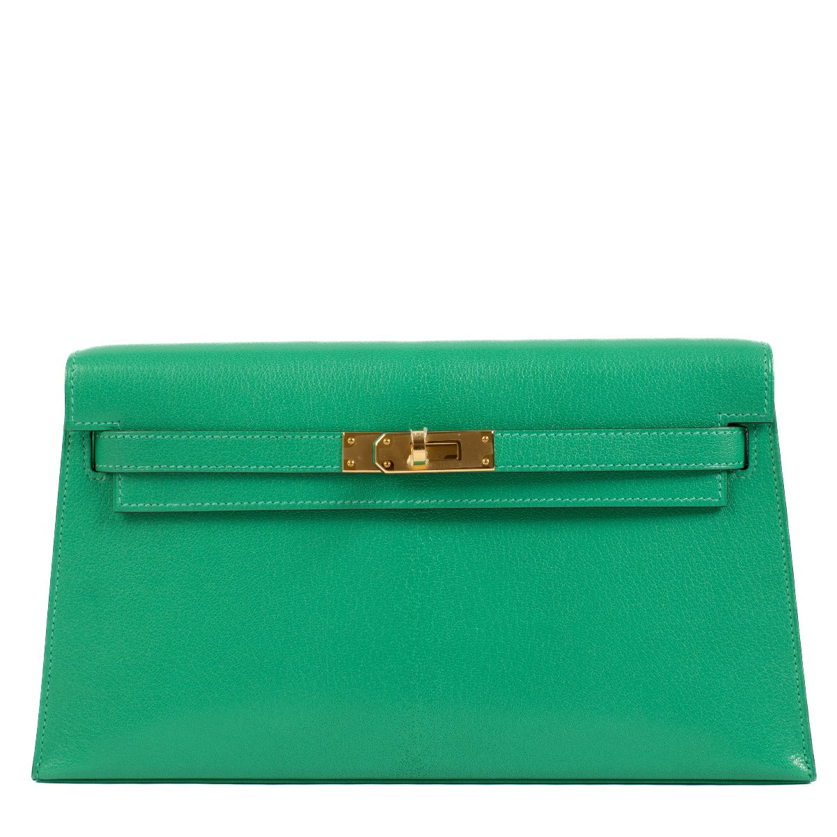 Authentic brand new store fresh Hermès Kelly Elan Chevre Chamkila Menthe GHW on www.labellov.com