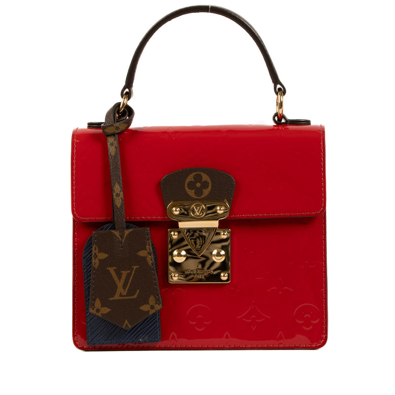 Louis Vuitton Red Patent Navy Epi Monogram Spring Street Bag