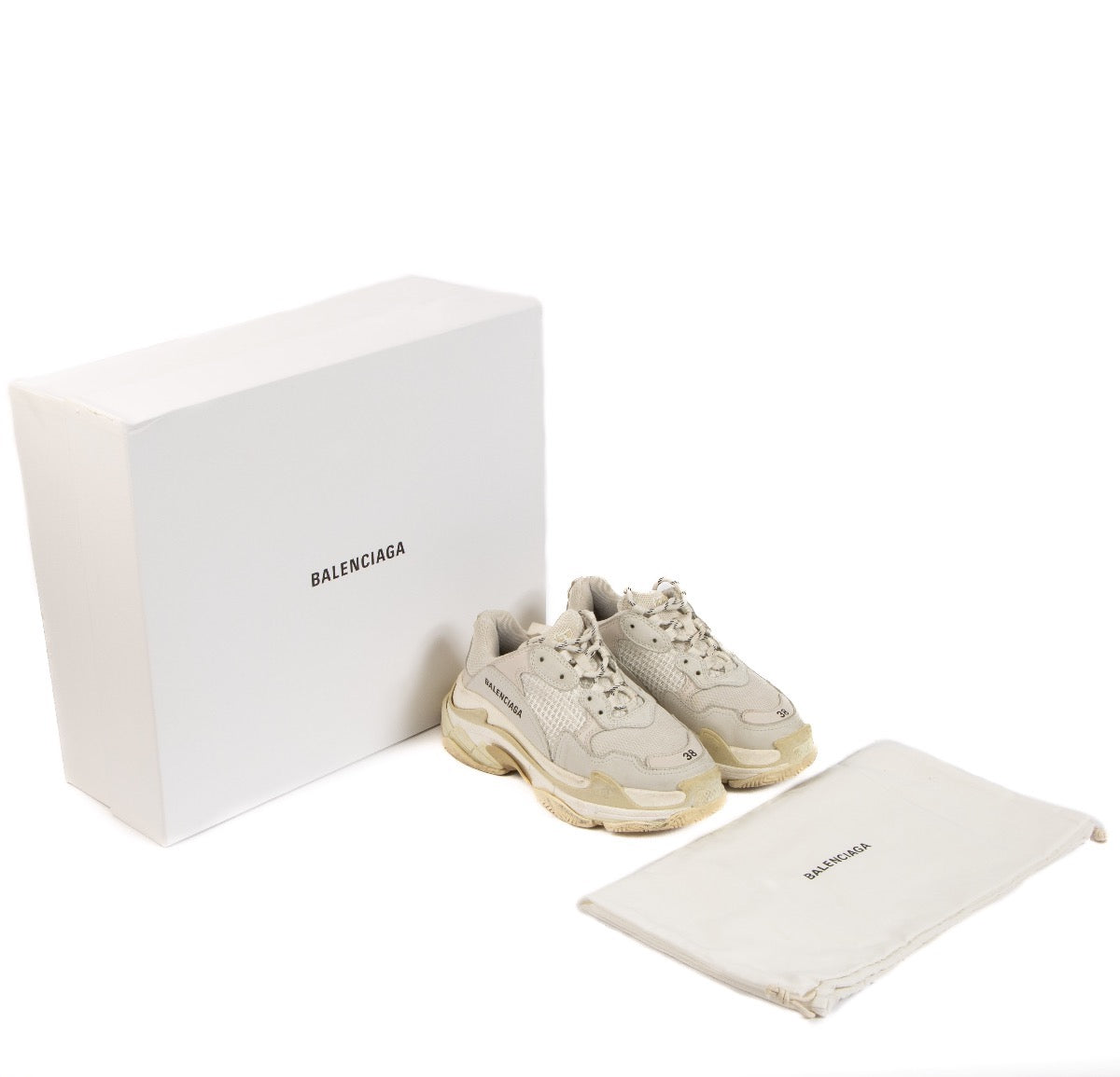 Balenciaga White Triple S Sneakers