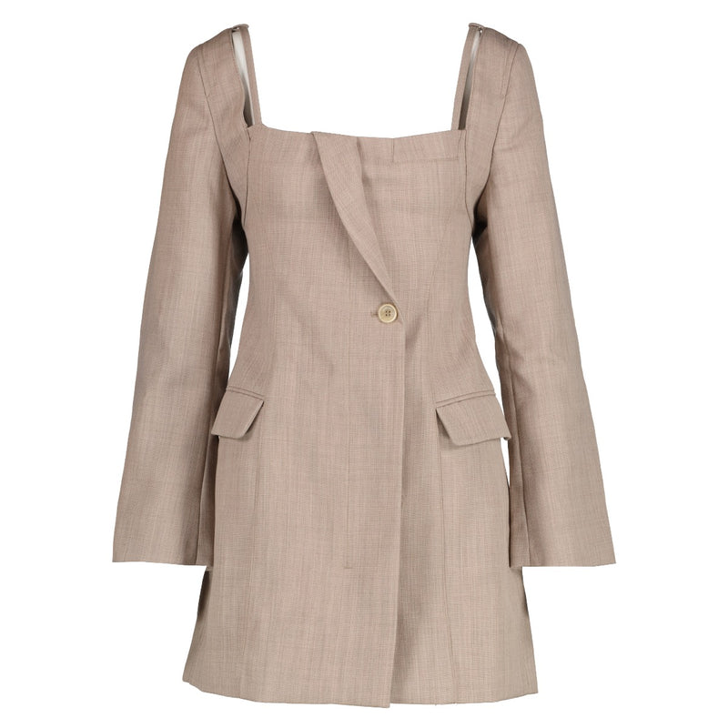 Jacquemus Beige La Robe Maniu Tailored Blazer Dress