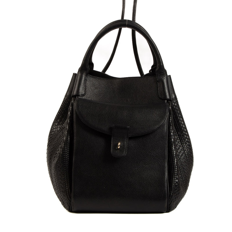 Shop 100% authentic second-hand Delvaux Black Corail Toile De Cuir GM Bag on Labellov.com