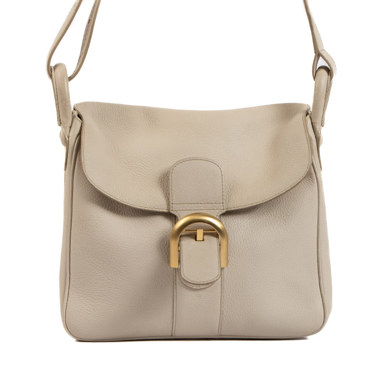 Shop safe online at Labellov in Antwerp, Brussels and Knokke this 100% authentic second hand Delvaux Beige Leather Brillant Crossbody