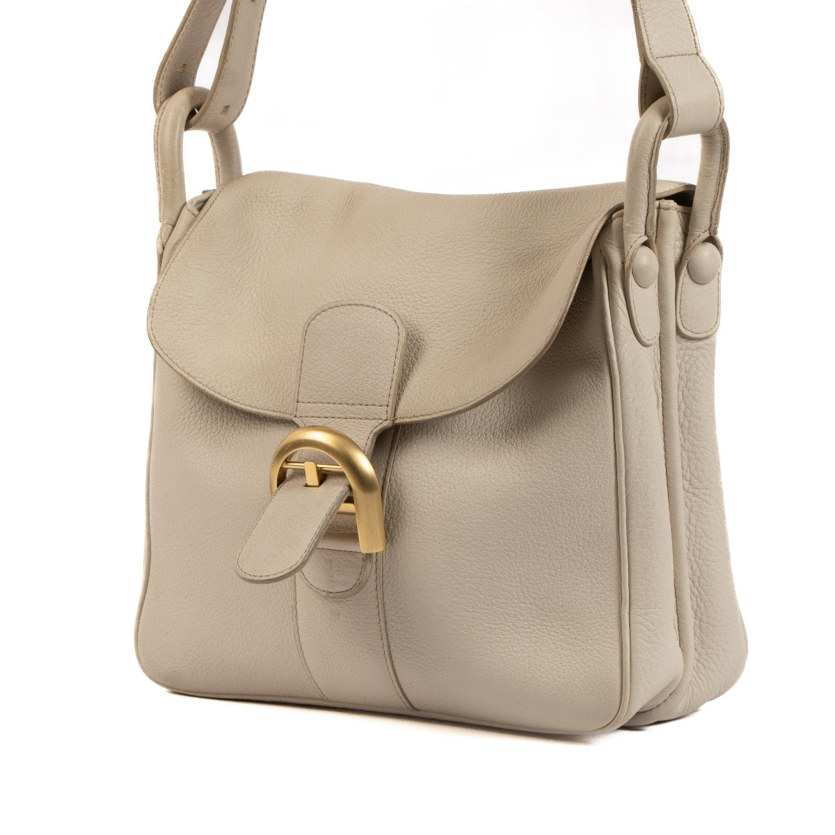 Shop safe online at Labellov in Antwerp, Brussels and Knokke this 100% authentic second hand Delvaux Beige Leather Brillant Crossbody