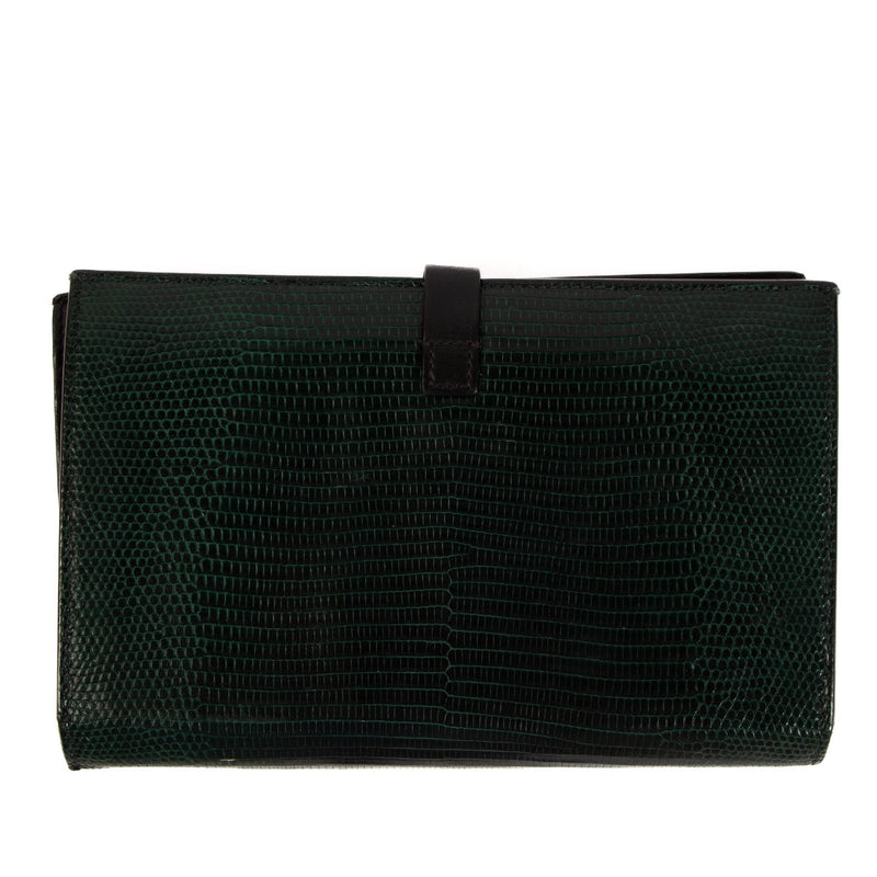 Shop 100% authentic second-hand Céline Green Lizard Strap Wallet on Labellov.com
