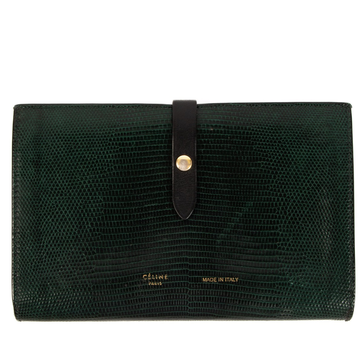 Shop 100% authentic second-hand Céline Green Lizard Strap Wallet on Labellov.com