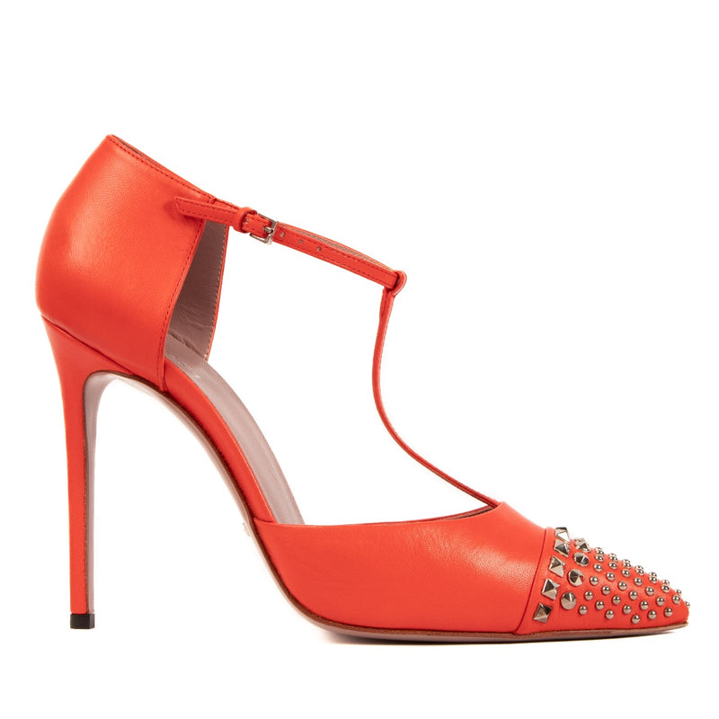 Gucci Orange Malaga Kid Heels
