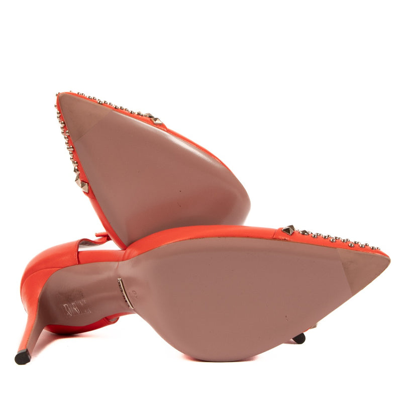 Gucci Orange Malaga Kid Heels  - Size 40