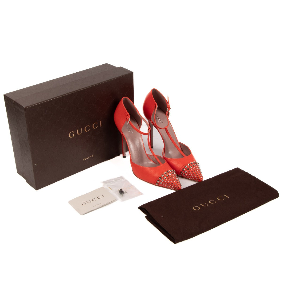 Gucci Orange Malaga Kid Heels