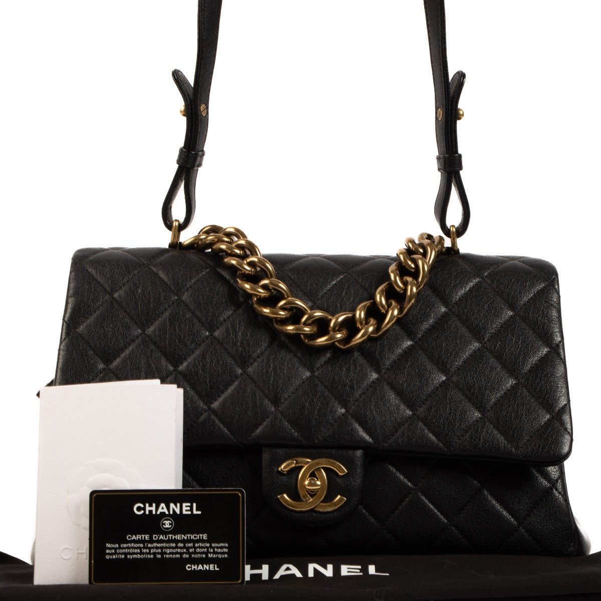 Shop 100% authentic second-hand Chanel Black Quilted Flap Shoulder bag on Labellov.com
