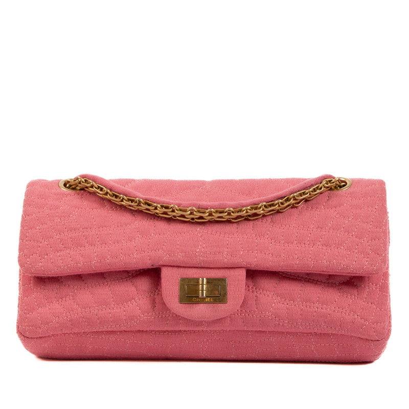 Shop 100% authentic second-hand Chanel Pink Jersey Coco's Croc East West 2.55 Bag on Labellov.com