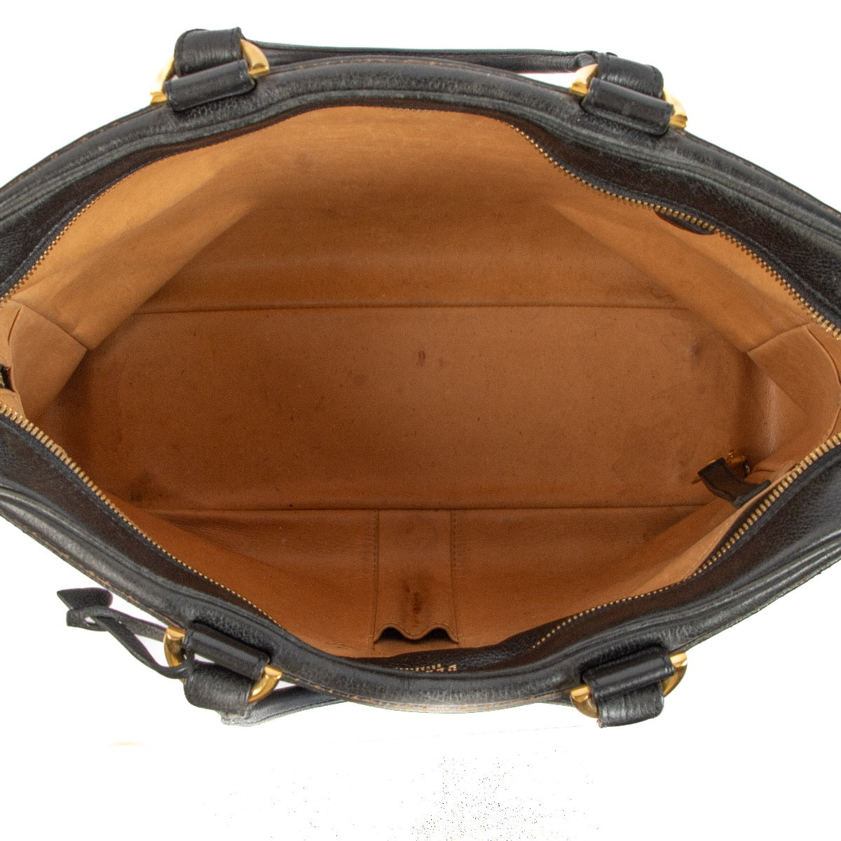 Shop safe online at Labellov in Antwerp this 100% authentic second hand Delvaux Black Leather Vintage Briefcase