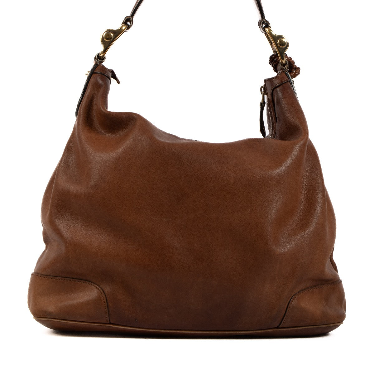 Shop 100% authentic second-hand Gucci Camel Leather Tassel Shoulder Bag on Labellov.com