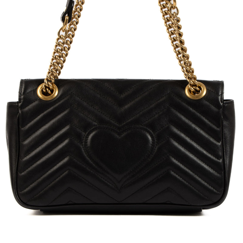 Gucci Small Black GG Marmont Bag