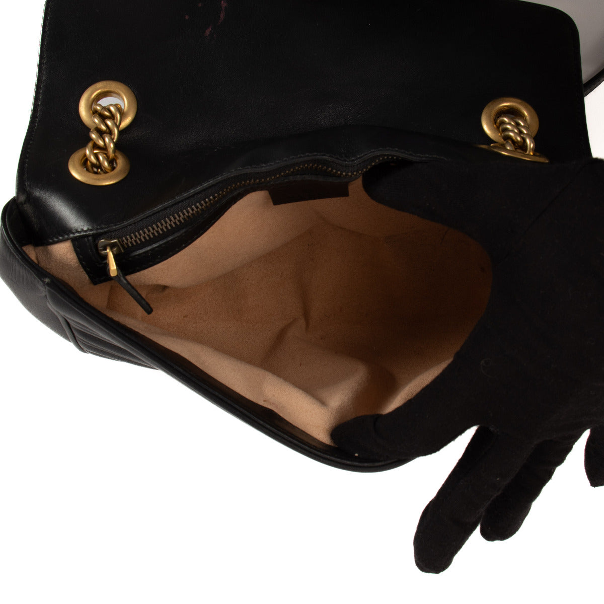 Gucci Small Black GG Marmont Bag
