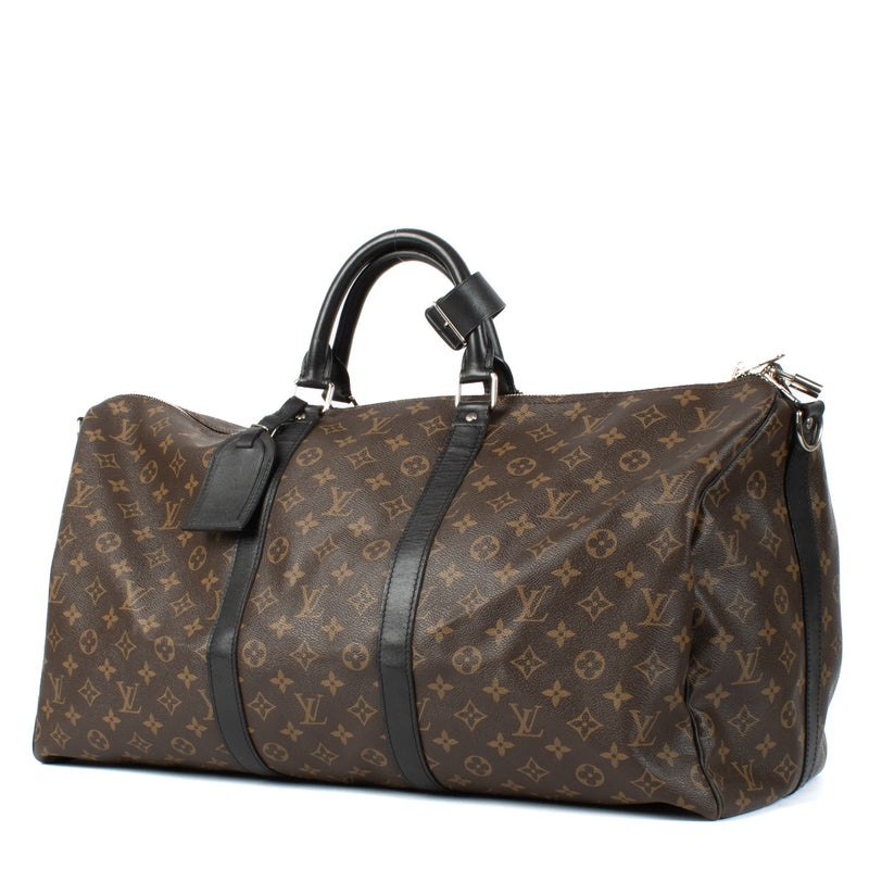 Authentic second hand pre-owned Louis Vuitton Monogram Macassar Keepall Bandoulière 55 Bag on www.labellov.com