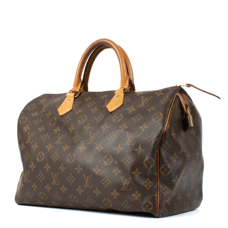 Shop Safe online at Labellov in Antwerp, Brussels and Knokke this 100% authentic second hand Louis Vuitton Monogram canvas speedy 35