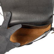 Shop safe online at Labellov this 100% authentic second hand Delvaux Black Leather Crossbody Bag