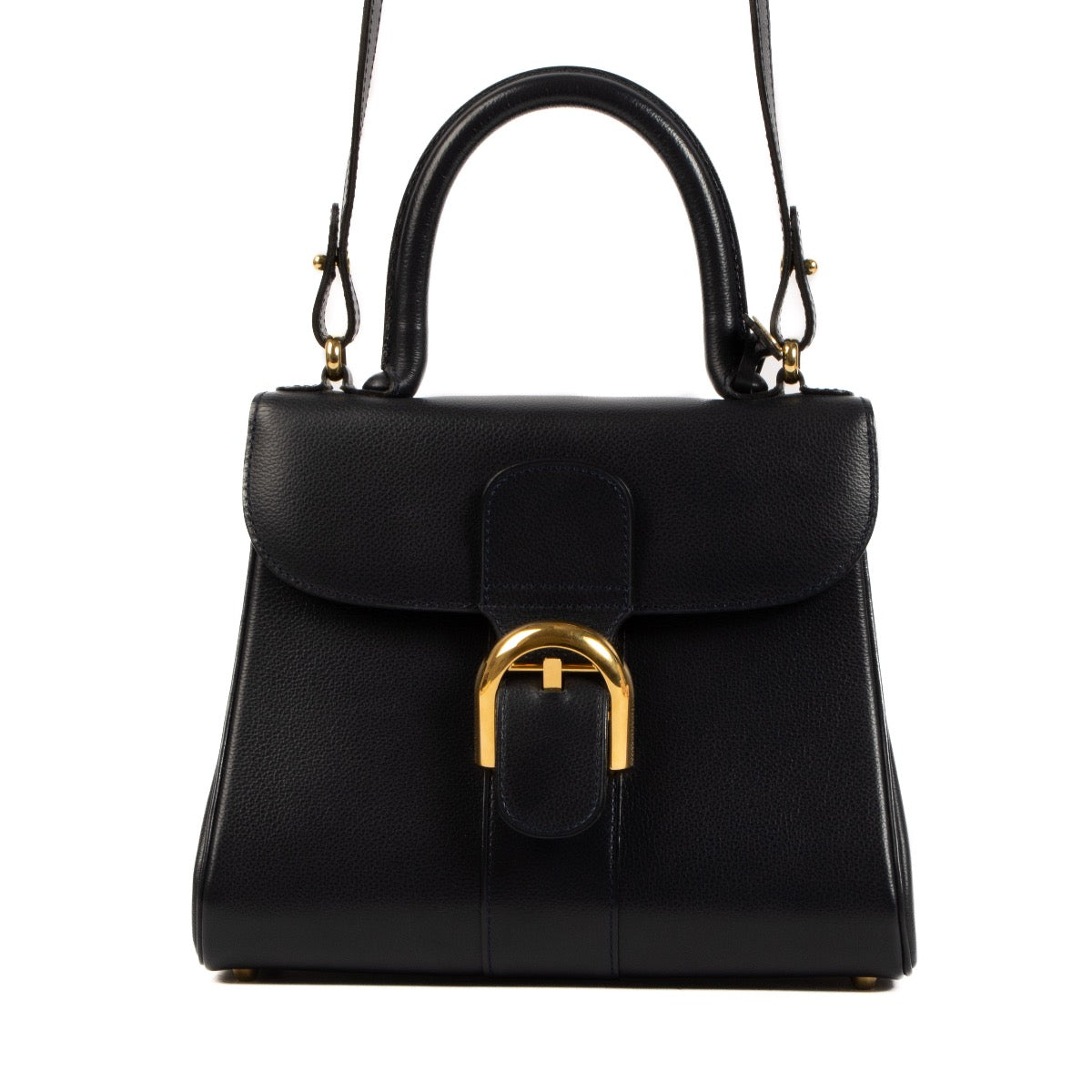 shop safe online Delvaux Navy Blue Jumping Brillant PM Hand Bag online tegen de beste prijs.