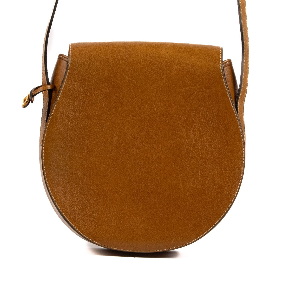 Shop safe online at Labellov this 100% authentic second hand Delvaux Camel Leather Crossbody Bag
