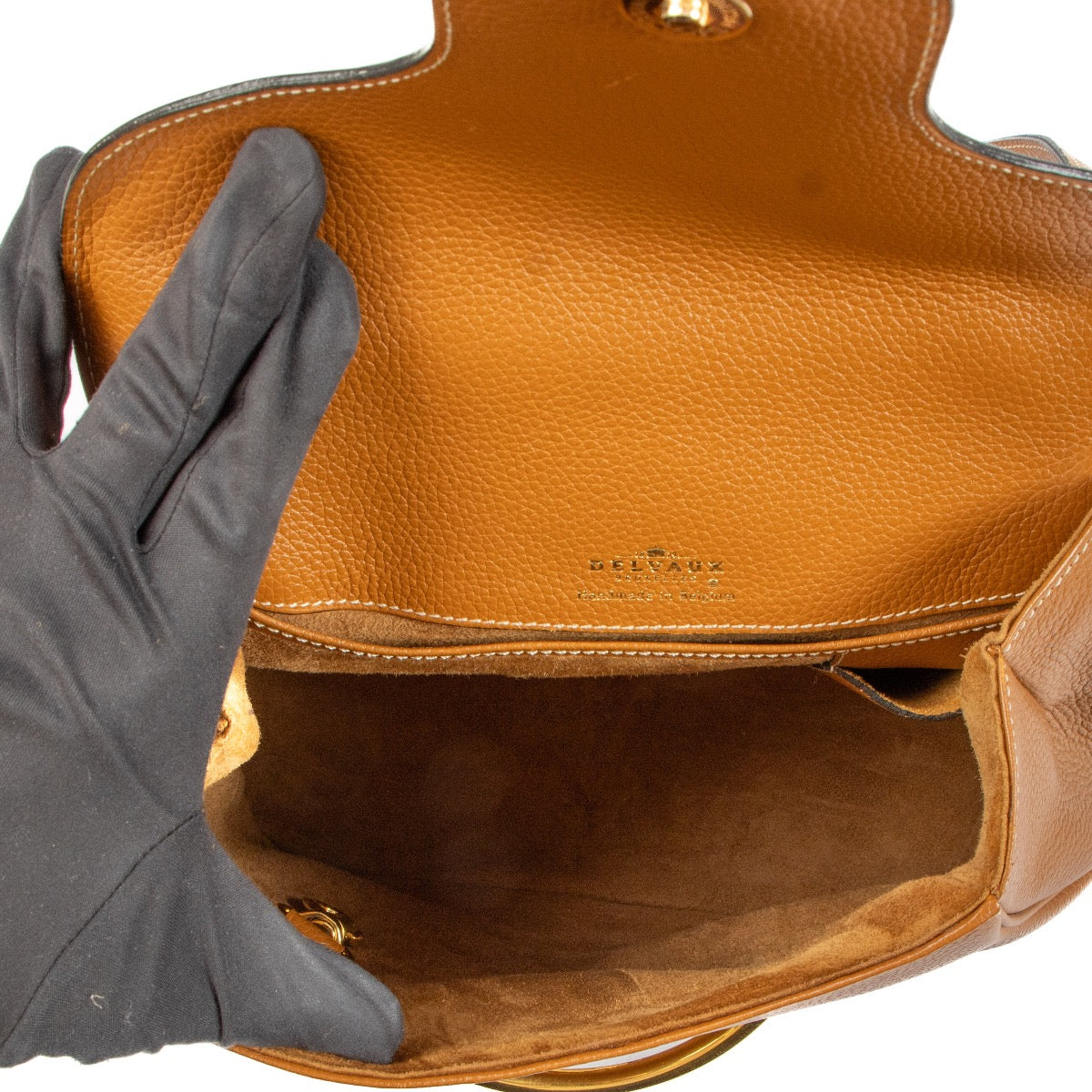 Shop vintage Delvaux Fauve Baltimore PM Top Handle Bag at Labellov