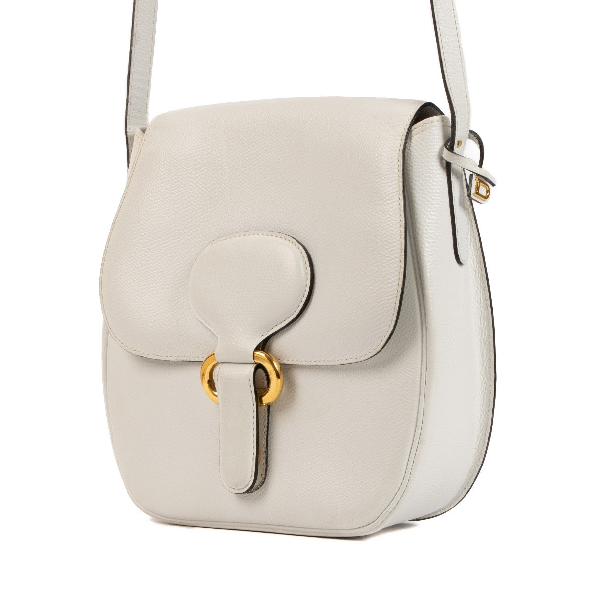 Shop safe online at Labellov this 100% authentic second hand Delvaux White Leather Crossbody Bag