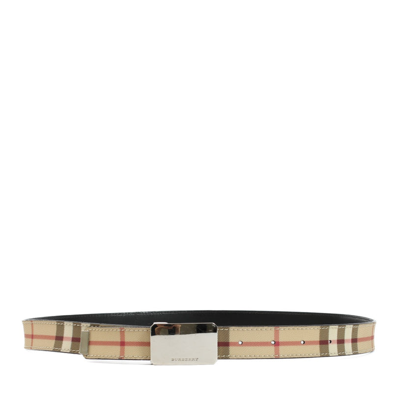shop 100% authentic second hand Burberry Beige Check Belt - Size 100 on Labellov.com