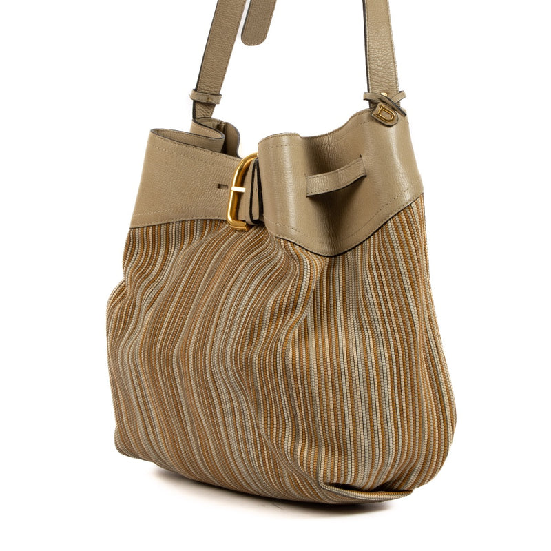 Shop 100% authentic Delvaux Beige Toile De Cuir Shoulder Bag on Labellov.com