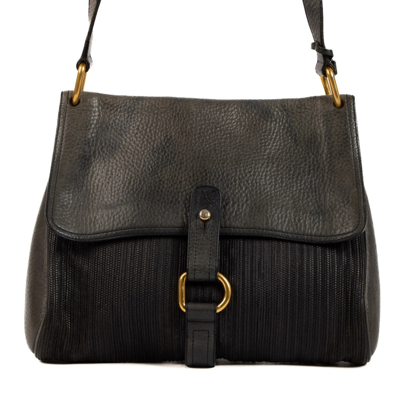 Delvaux Blue Tuile De Cuir Fichu Crossbody Bag