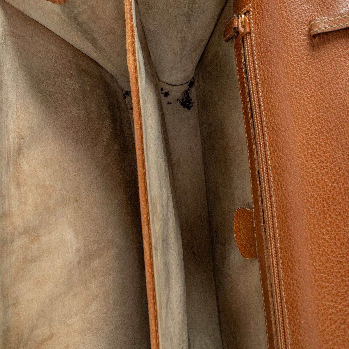Gucci Brown Leather Bamboo Handle Briefcase