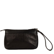 Shop safe online at Labellov this 100% authentic second hand Gucci Black Monogram Empreinte Clutch