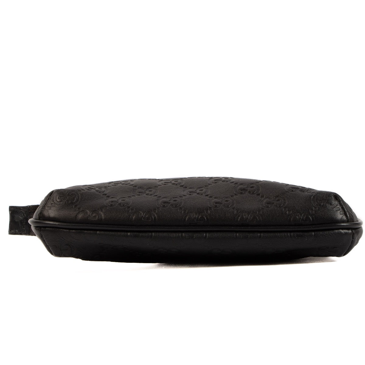 Shop safe online at Labellov this 100% authentic second hand Gucci Black Monogram Empreinte Clutch