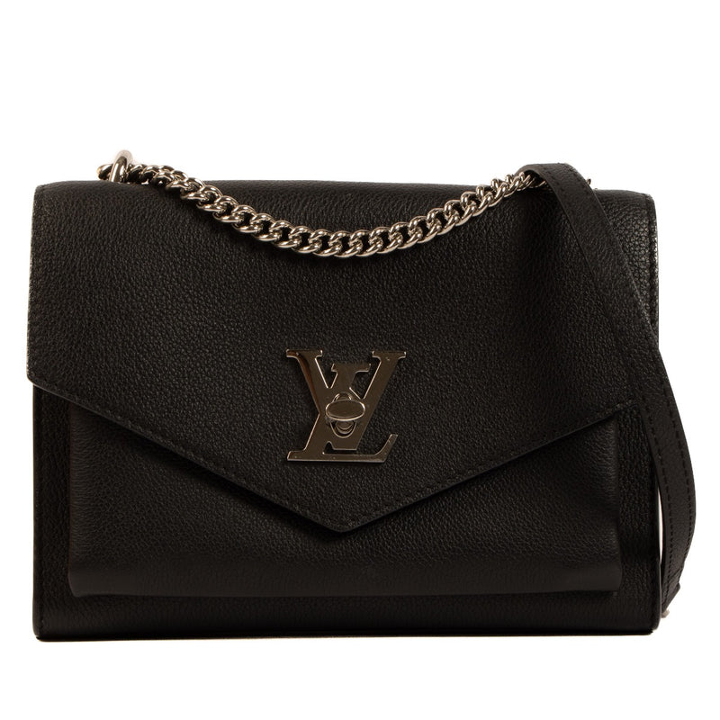 Shop safe online at Labellov in Antwerp, Brussels and Knokke this 100% authentic second hand Louis Vuitton Black Chain MyLockMe Crossbody