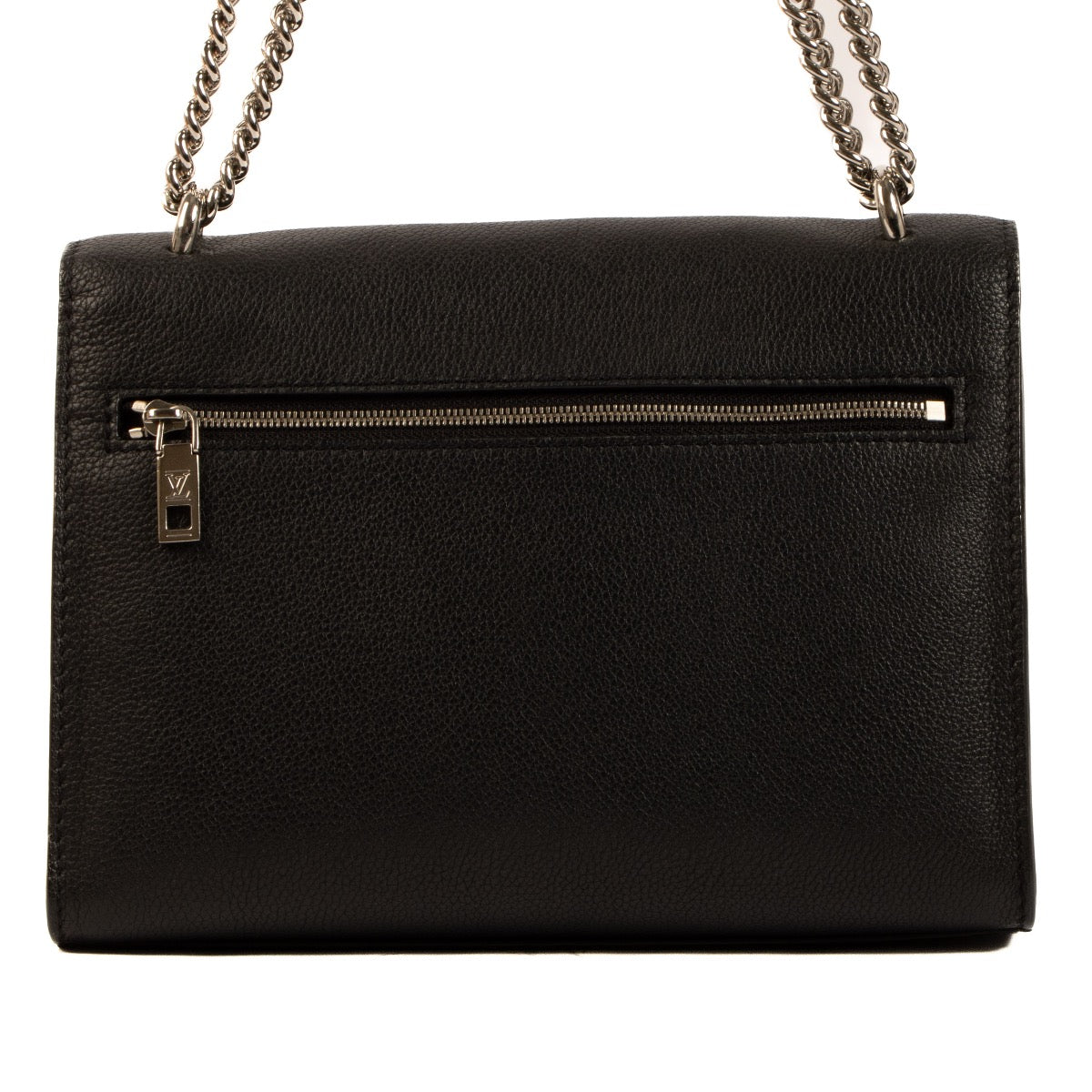 Shop safe online at Labellov in Antwerp, Brussels and Knokke this 100% authentic second hand Louis Vuitton Black Chain MyLockMe Crossbody