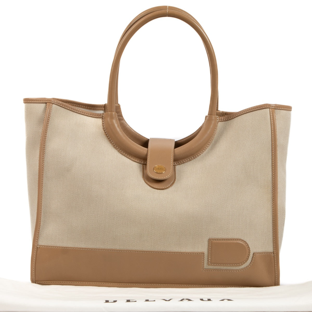 Delvaux Beige Toile Mirage Sac à poignée supérieure