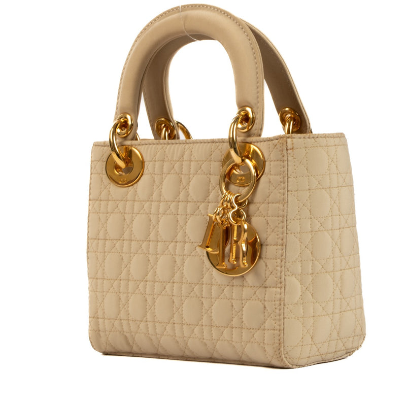Shop 100% authentic second-hand Christian Dior Naturel Cannage Microfibre Mini Lady Dior on Labellov.com