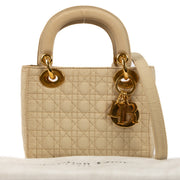 Shop 100% authentic second-hand Christian Dior Naturel Cannage Microfibre Mini Lady Dior on Labellov.com